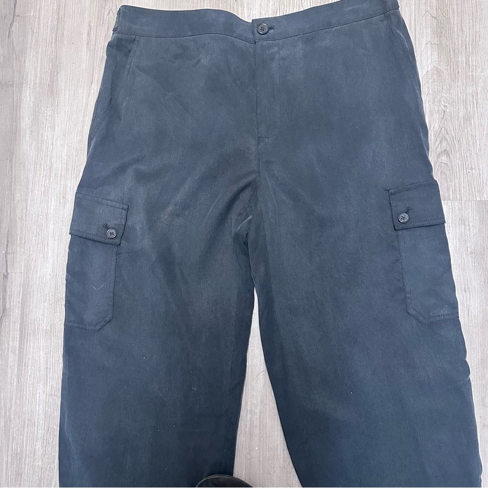 Banana Republic Black 100% Tencel Cargo Pants 10